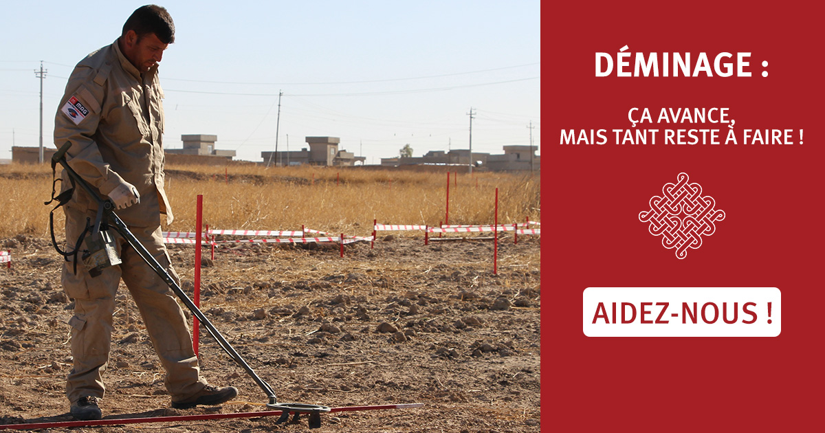 Avec les démineurs, dans la plaine de Ninive