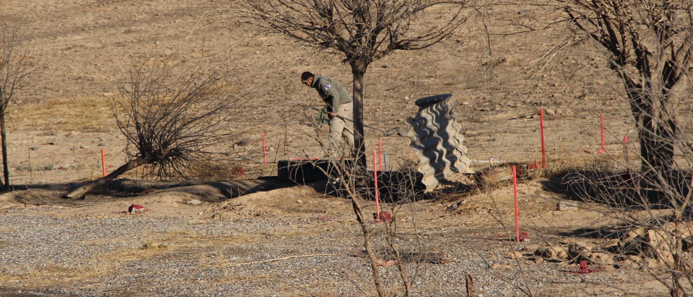 With the mine-clearing experts in the Niniveh plain