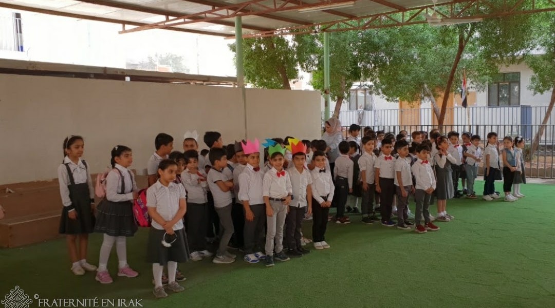 Pupils back at work in the extended Basra School