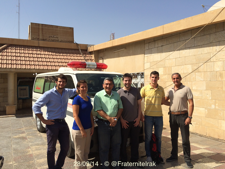 Une ambulance pour les réfugiés à Erbil