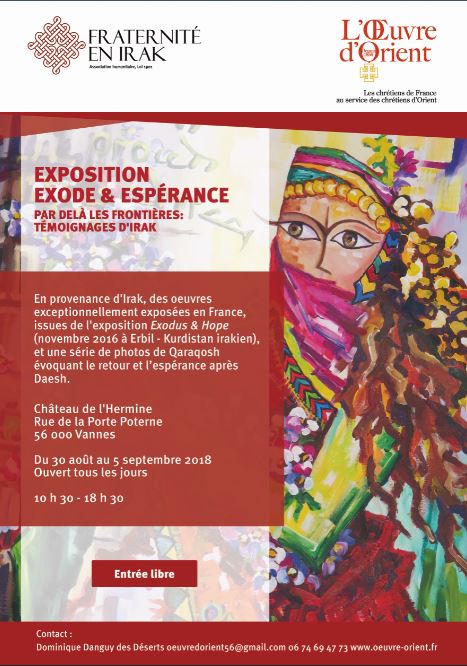30 août – 5 septembre : l’exposition Exode et Espérance est de passage à Vannes !