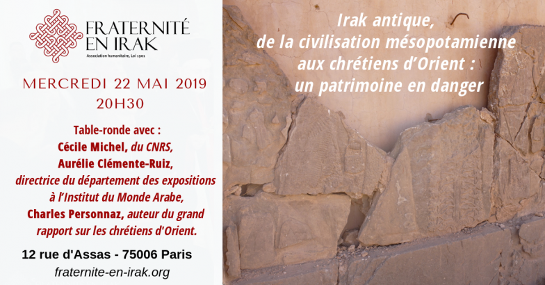 22 mai – Paris : table-ronde « Irak antique, un patrimoine en danger »